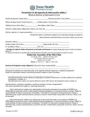 Fillable Online Medical Release of Information Form - Endocrine ...