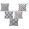 Buy STITCHNEST Set of 5 Polycotton Cushion Covers – 16x16 Inches – Grey ...