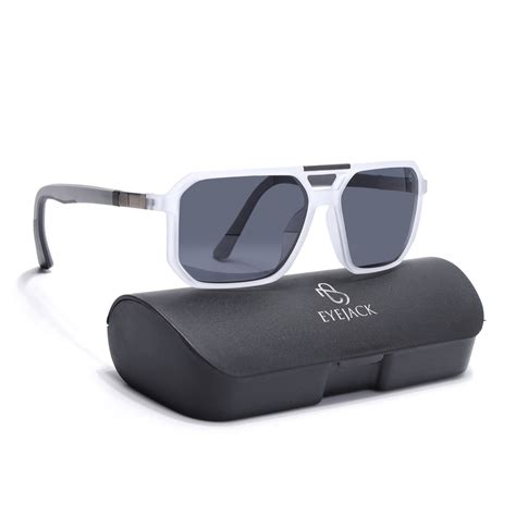 Eyejack Transparent Wayfarer Polarized Sunglasses for Men & Women (SR0 ...