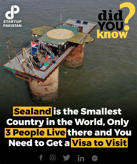 Startup Pakistan on LinkedIn: Sealand, considered the smallest country globally, boasts a ...