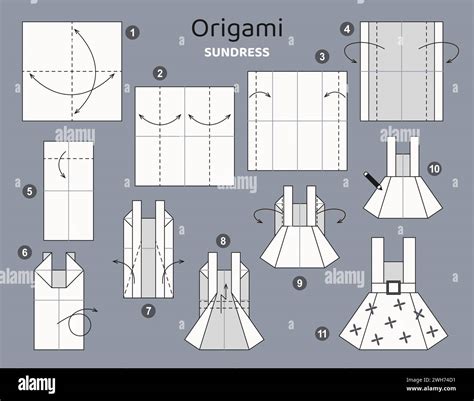 Image result for Origami Dress Tutorial