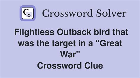 Flightless Outback bird that was the target in a "Great War ...