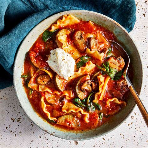 Vegetarian Lasagna Soup Recipe | EatingWell