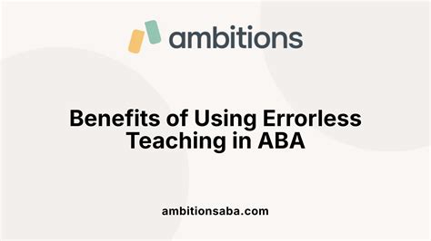 Understanding errorless teaching in ABA