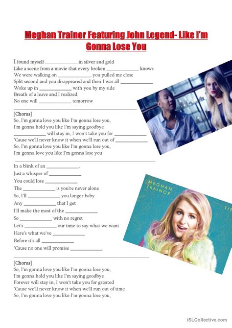 Meghan Trainor ft. John Legend- Like…: English ESL worksheets pdf & doc