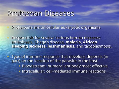 Protozoan Diseases and their characteristics | PPT