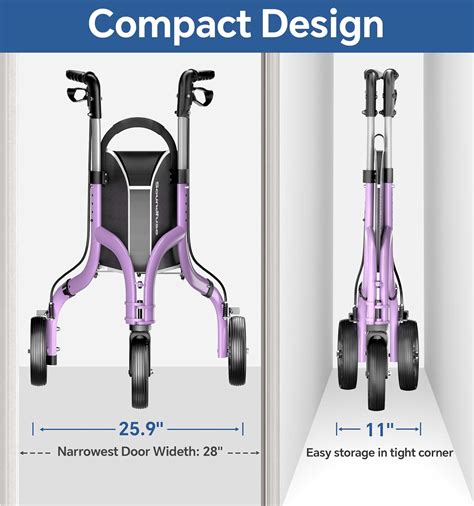 Soundfuse 3 Wheel Walkers for Seniors, Lightweight Foldable India | Ubuy