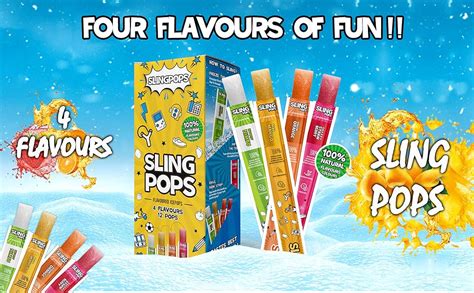 SLINGPOPS Fruit Flavored Ice Pops Fruit Bars | 100% Natural,Flavours ...