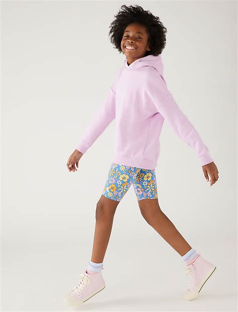 Buy Cotton Rich Floral Cycling Shorts at Marks & Spencer