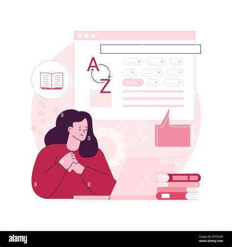 Glossary abstract concept vector illustration. Website element, company web page, menu bar ...