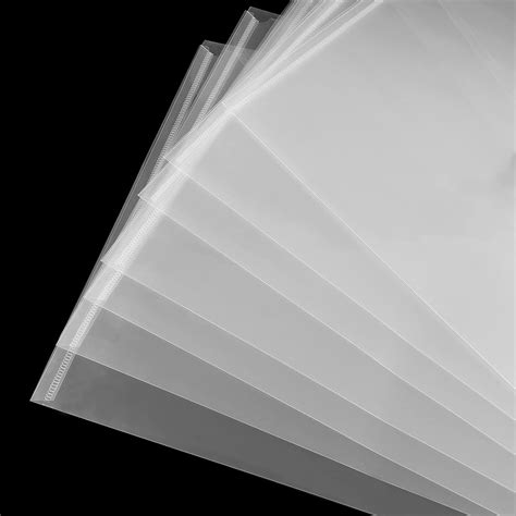 Buy HUAJIE 24 Pack A4 Clear Plastic Envelopes Folders Poly Envelope ...