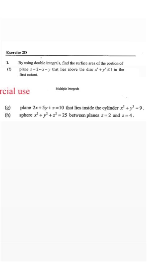 Image result for Plane Area Using Double Integral Engineering