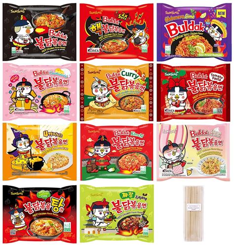 Samyang Spicy Hot Chicken Ramen Variety Pack - 11 Flavors with FREE ...