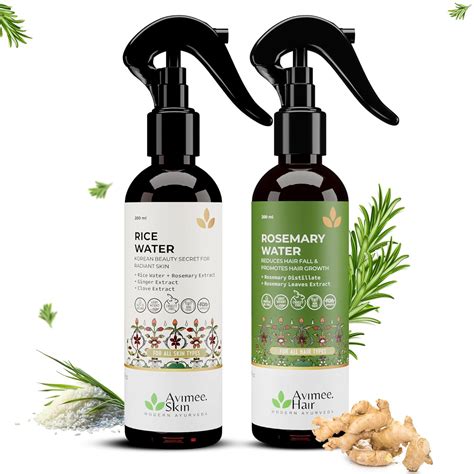 Avimee Herbal Rosemary Water & Rice Water Combo | Hair Growth Spray ...