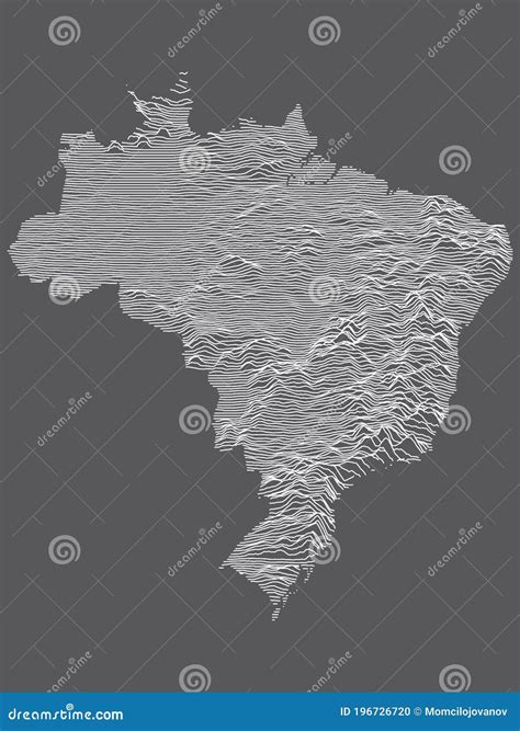 Contour Relief Map of Brazil Stock Vector - Illustration of cearaiexcl, brazilian: 196726720