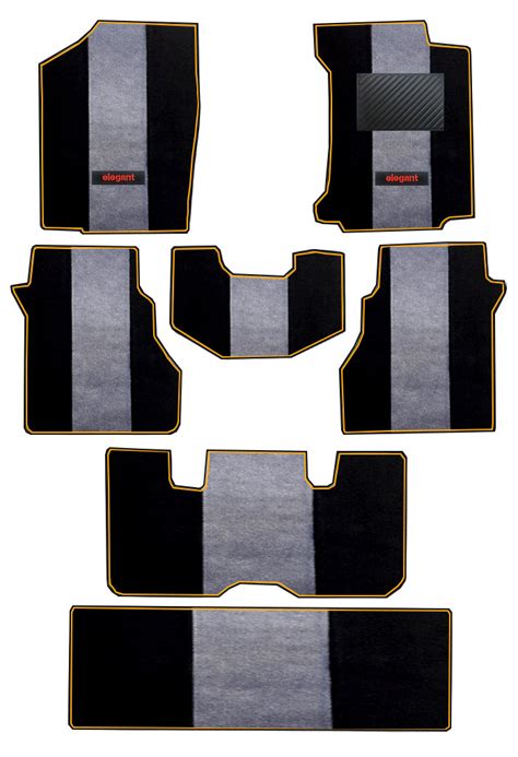 Edge Carpet Car Floor Mat Black and Grey For Toyota Innova Crysta ...