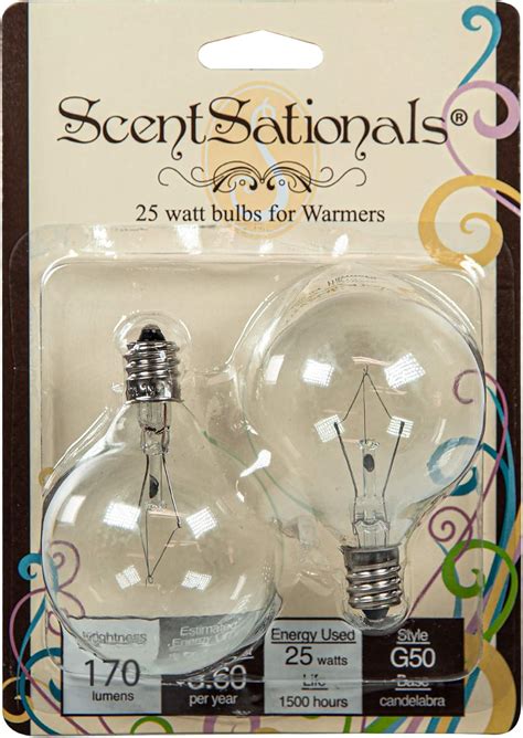 25w Wax Warmer Bulbs, 25 Watt Light Bulb Candelabra E12 Base Clear ...