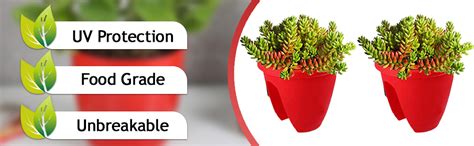VGreen Garden Outdoor Balcony Railing Planter Set of 3 (30 Cm X 30 Cm X ...