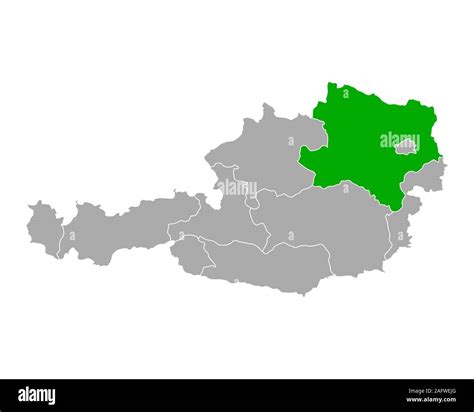 Map of Lower Austria in Austria Stock Photo - Alamy