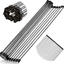 SunCleanse Roll Up Dish Drying Rack, Large Over Sink Dish Drying Rack ...