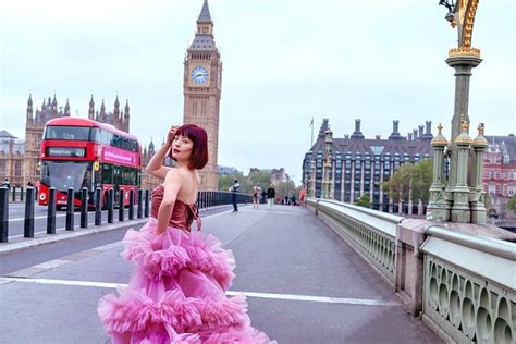 2023 Luxury Pinky Dress Photoshoot in London Photographer