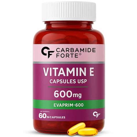 Buy CARBAMIDE FORTE VITAMIN E 600MG FOR FACE HAIR 100% NATURAL VITAMIN ...