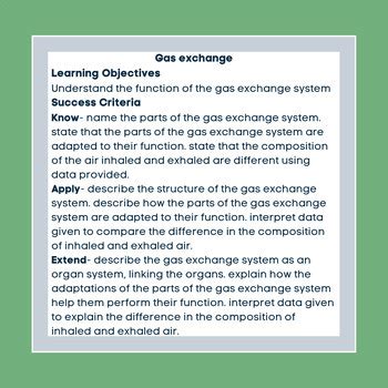 Image result for Free Science Lessons Gas Exchange