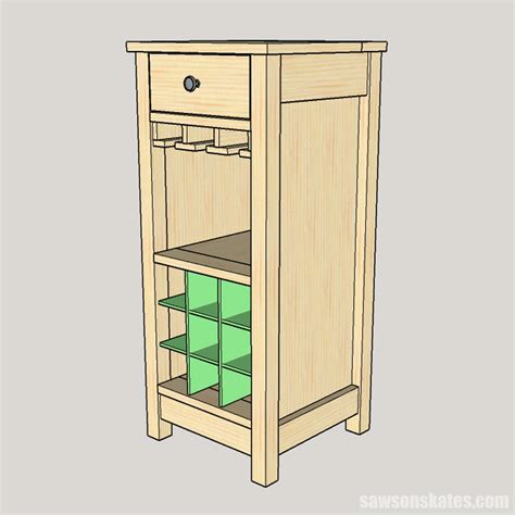 DIY Wine Cabinet Displays Entertaining Essentials