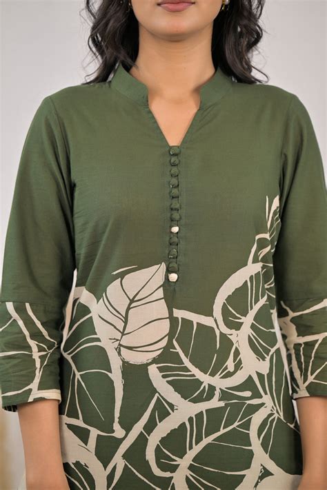 Green Cotton Printed Co-Ord Set for Woman – Loomista