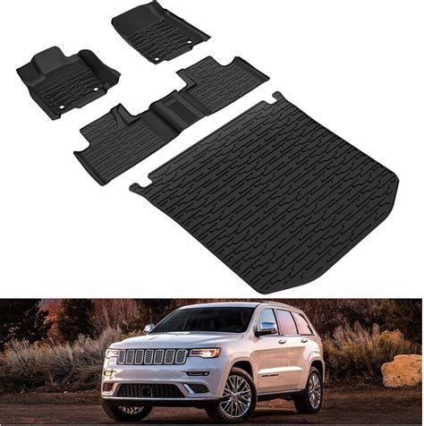KIWI MASTER Floor Mats & Cargo Liner for 2016-2021 Jeep Grand Cherokee ...