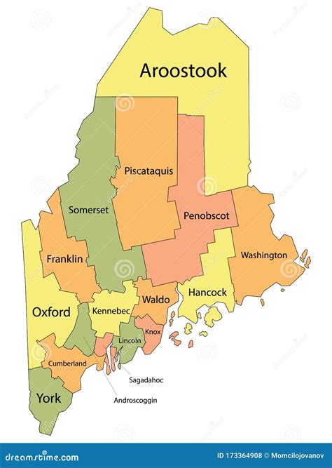 Map Of Counties Maine