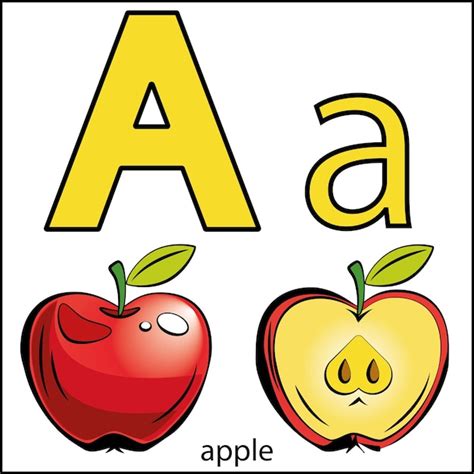 ABC-Malbuch für Kinder mit Obst und Gemüse Farbige Buchstaben Obst und ...