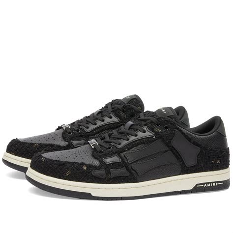 AMIRI Men's Boucle Skel Low Sneakers in Black Amiri
