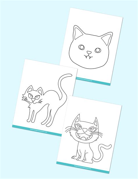 Easy Cat Pumpkin Stencils