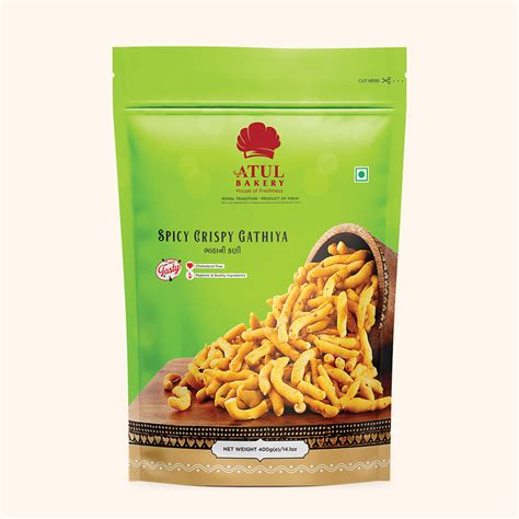 Spicy Crispy Gathiya 400g – Atul Bakery