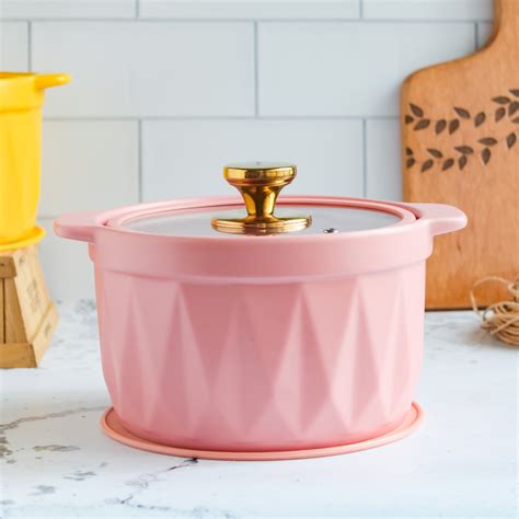 Cooking Pot with Lid Pink Online - Premium Cooking Pot | Nestasia
