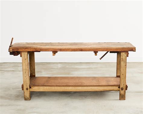 American Industrial Style Carpenters Work Bench Table or Etabli For ...