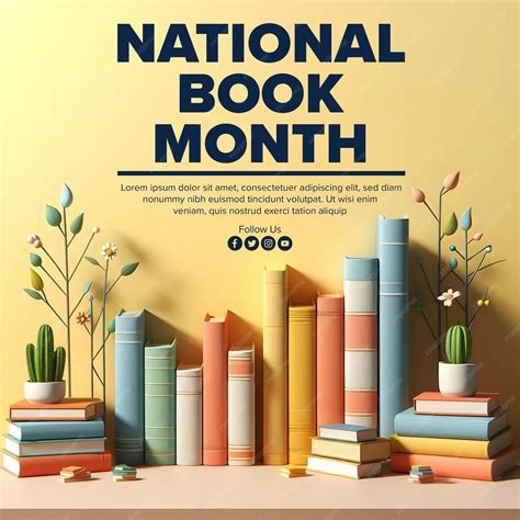 National Book Month Social Media Post Poster Templates | Premium AI ...