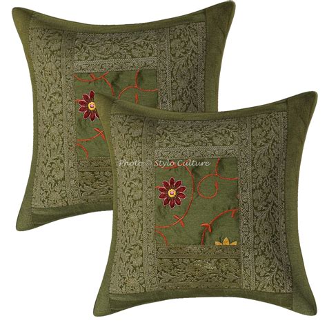 Buy Stylo Culture Decorative Polydupion Cushion Covers 16x16 Inch ...