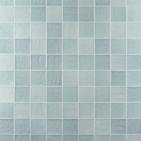 High Gloss Zellige Blue Tile 4 x 4 Square Ceramic Wall Tile | Floor & Decor