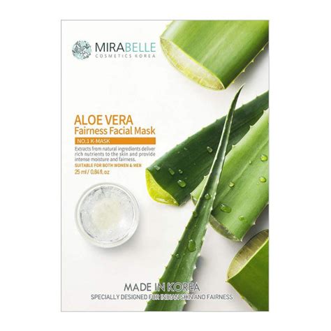 Mirabelle Aloevera Facial Sheet Face Mask 25 Ml