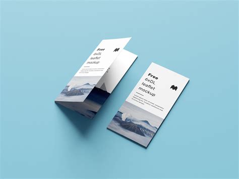 6-Fold Brochure / Leaflet DL Mockup Set | Free PSD Templates