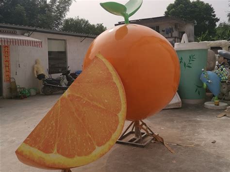 助农策略水果果园入口橘子玻璃钢沃柑雕塑大肆装饰美陈_美陈艺术雕塑-站酷ZCOOL