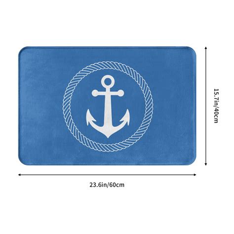 Anchor And Rope Doormat Bathroom Welcome Polyeste ... – Grandado