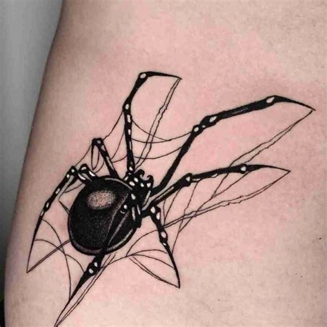 Black Widow Drawing Tattoo