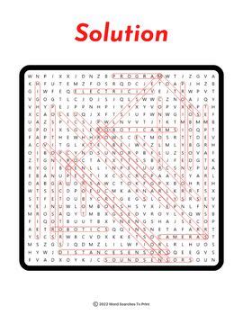 Robot Word Search Printable 的图像结果