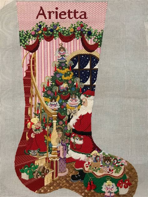 Needlepoint Christmas Stockings and Kits