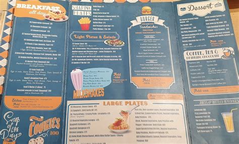 Menu at Sandy's Chocolate Laboratory, Chennai, Survey no