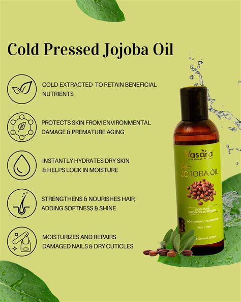 Cold Pressed Jojoba Oil 200ml | For Skin, Hair & Consumption – VASARA OILS