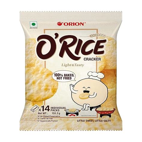ORION Rice Cracker O'Rice Cracker |Premium Baked Korean Snack, Packof 1 ...